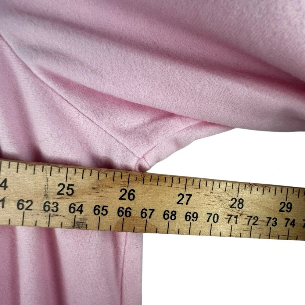 Barbizon Maxi Nightgown Size XL‎ Womans Pink Long Sleeve Zipper Vintage NWT